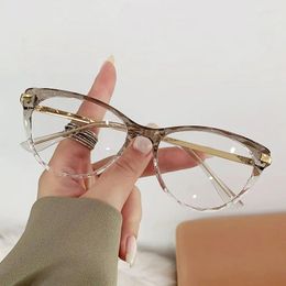 Sunglasses Fashion Colour Changing Anti Blue Light Glasses Trend Cut Edge European And American Cat Eyes Frame