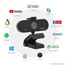 Webcams Full HD1080P Webcam with Microphone Digital Camera Web Cam for PC Laptop Webcast Learning Video Conference Work Usb 2K Camera