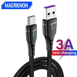 Acgicea USB Type C Cable Micro USB Cable 3A Fast Charging Wire For Huawei P50 Pro Xiaomi Realme POCO Mobile Phone Charging Cord