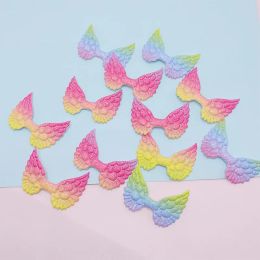 50Pcs 4.5*3.5CM Shiny Angel Wing Appliques For Baby Clothes Sock Hat Sewing DIY Headwear Hair Clip Bow Accessories Patches