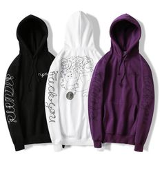 RIPNDIP High quality fashion designer clothing Coil middle finger cat printing Hooded Plush cotton sweater for men and women9896772