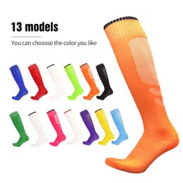 Kids Football Socks Non-slip Long Tube Over The Knee Socks Outdoor Sports Gym Striped Soccer Socks 240322