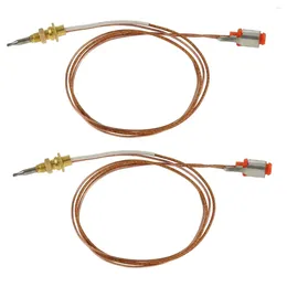 Tools 2pcs Gas Stove Burner Cooker Thermocouple Copper Replace For Fasten Type Safe Magnet Unit 60cm/24In M6 0.75 Resistance 20mv