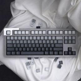 Accessories 125 Keys Cherry Profile Grey Gradient PBT Keycaps Top/Side Engraved Dye Sub Key Caps For Cherry Mx Mechanical Keyboard Keycaps