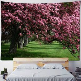 landscape forest Tapestries tapestry Beautiful natural waterfall wall hanging home background cloth Bohemian room aesthetic art decoration R0411