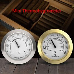 Mini Indoor Thermometer Hygrometer Temperature Humidity Monitor Gauge for Home, Room, Outdoor, Mechanical Diameter 37mm