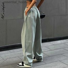 Women's Pants Capris Product pants Y2K loose Dstring low waisted jogger Trousers womens casual clothing pants loose long leg sports pants C240411