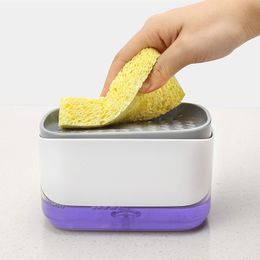 5PCS Wood Pulp Sponge Scouring Pad Dishwashing Household Absorbing Pad Magic Dish Towel Kitchen Dish Brush Cleaning Tools