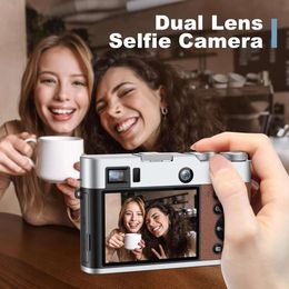 Capture Stunning Photos with the Newest 5K Digital Camera for Photography - 48MP Selfie Camera, Dual Lens, 16X Zoom, Compact Point and Shoot Cameras for Vlogging