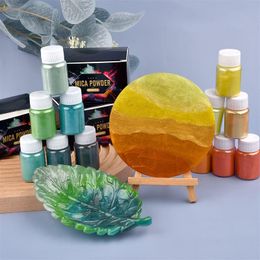 6Colors/Sets Pearlescent Powder Epoxy Resin Pigment Kits DIY Epoxy Resin Mould Colourant Dye Jewellery Making Supplies Pearl Powder
