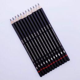 12Pcs Set 2H-8B Art Sketch Drawing Pencil Wooden Hex Handle 2H H F HB B 2B 3B 4B 5B 6B 7B 8B Hard Medium Soft Graphite Lead