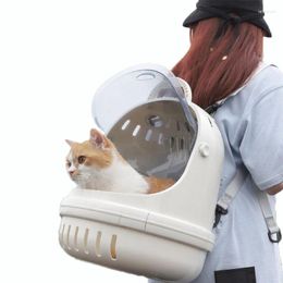 Cat Carriers Transparent Outdoor Bag Portable Dog Carrying Backpack Space Style Puppy Small Animal Cage Single Strap Pet Supplies