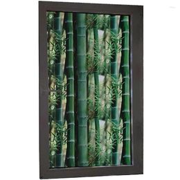 Window Stickers 3D Effect Privacy Foil Film Bamboo Forest Glass Static Anti-UV Opaque Stained Bathroom Door Home Decoration