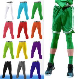 Trousers Men GYM Capri Running Tights Pants Kids Children Basketball Football Soccer Fitness Exercise Sport 3/4 Cropped Leggings Shorts