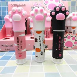 Kawaii Cat Claw Shape Solid Glue Stick Strong Adhesives Glue Stick for Student Stationery Solid Glue High Viscosity Supplies