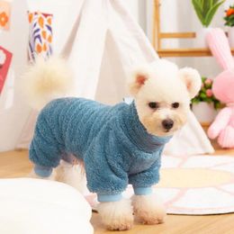 Dog Apparel Clothes For Weather Winter With Traction Rope Warm Cozy Ring Double Autumn