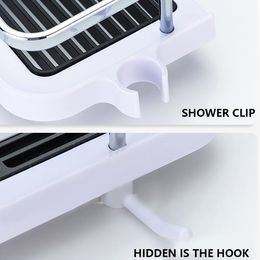 Bathroom Shower Storage Rack Organizer Shelf Shampoo Tray Stand No Drilling Holder Float Shelves Hanging Basket Bath Accessories