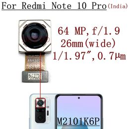 Original Rear Camera For Xiaomi Redmi Note 10 Pro (India) M2101K6P Front Selfie Facing Back Wide Main Macro Depth Cameras Flex