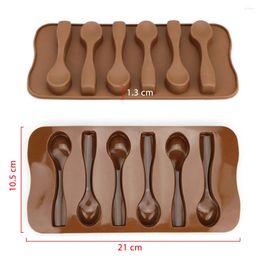 Baking Moulds 6 Spoons Cartoon Silicone Chocolate Mould For Cake Decorating BakewareTools Candy Gummy Tray