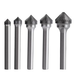 XCAN Rotary File Burrs 6mm Shank Single Cut Carbide Burr Bit Type K Rotary Milling Cutter for Metal Woodworking Tool