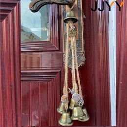 JJYY Wall -mounted Wind Chime Pray for Blessing Bell Door Retro Wind Decorative Pendant 3bells/6bells Optional