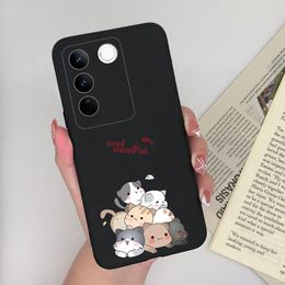 Case For VIVO V27E V27 V27Pro 5G Cactus Bear Matte Silicone Shockproof Mobile Phone Back Cover VIVOV27 V27 E V 27 Pro Capa Funda