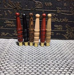 Latest Bamboo Style wooden Philtre Mouthpiece Pipes 6 Colours One Hitter Herb Tobacco Smoking Accessories Tools Cigarette Holder Catcher Taster Bat Tip