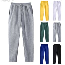 Women's Pants Capris Womens wool lined sports pants wide straight leg pants bottom jogging pants high waist yoga pants with pockets C240411