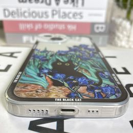 Case For Xiaomi Redmi Note Aesthetic The Black Cat Art Van Gogh Monet 11 Lite 5G NE 9 10 11 12 13 Lite Pro Cases Cover