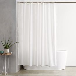 White Shower Curtain Waterproof Mildew Bathroom Curtains Thicken Modern Bathtub Large Wide Bathing Cover With Hooks Home Decor