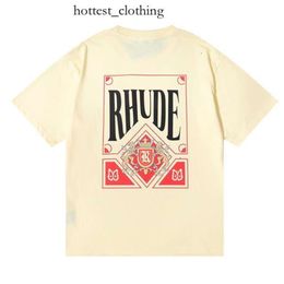 Spring Summer Rhude T Shirt Man T Shirts Women Tees Skateboard Oversize Men Short Sleeve T-Shirt Luxury Brand Men's T-Shirts US SIZE S-Xxl 491