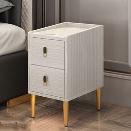 Small Comfortable Nightstands Smart Created Change White Wood Bedside Table Thin Minimalist Mesa De Noche Home Furniture WSW35XP