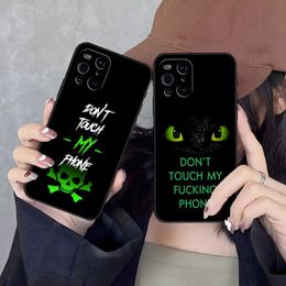 Do Not Touch My Phone Text Phone Case For OPPO Reno 6 Pro 7 Find X3 Neo X5 A57 A54 A55 A74 One Plus 8 6 9 10 7 Pro Back Cover