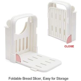 Toast Slicer Tool Foldable Bread Slicer Adjustable Bread Cutting Guide Tools for Bakeware Cutter Rack Home Kitchen Gadgets