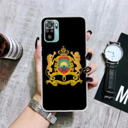 Morocco Flag Transparent Soft Phone Case for Xiaomi Redmi Note 11S 11T 11E 10S 10 Pro 12 9 9S 9T 8 8T 7 6 Plus Print Cover