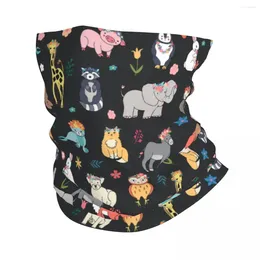 Scarves Raccoon Cartoon Cute Bandana Neck Cover Animal Balaclavas Wrap Scarf Multifunctional Cycling Riding Unisex Adult Windproof