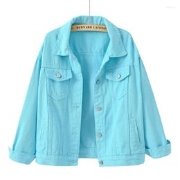 Women's Jackets -S 73USD Brand Denim Jacket 2024 Spring Autumn Korean Version Multicolour Short Coat Casual Tops Loose Outerwear Stud