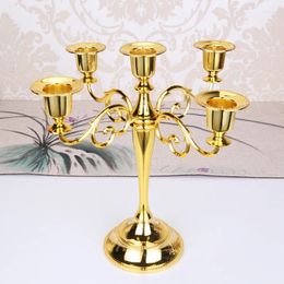 Candle Holders Candlestick With Three Heads And Five Ornaments Retro Romantic Wedding Candlelight Dinner Restaurant El Home Decoration