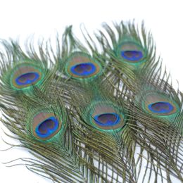 10Pcs Natural Peacock Tail Eye Feathers 25-30Cm for DIY Craft Accessories Home Decor Wedding Hotel Vase Decorations Plumas