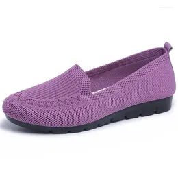 Dance Shoes Casual Women's Summer Mesh Breathable Flat Ladies Comfort Light Sneaker Socks Women Slip On Loafers Zapatillas Muje