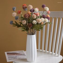 Decorative Flowers 10pcs/lot Artificial Bouquet For Home Decor Wedding Decoration Craft Vases Flower DIY Accessories LSAF053