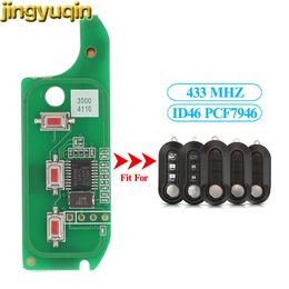 Jingyuqin Uzak Araç Anahtar PCB Kart 433MHz ID46 PCF7946 Fiat 500 Panda Bravo Punto Ducato Stilo Dephi Magnetti Sistemi