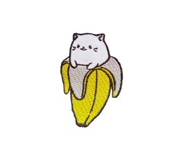 Cute Banana Embroidered Iron On Patches Sewing Notions Animal Badge For Kids Clothing Bags Shirts DIY Custom Patch9002709