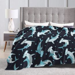 Hammerhead Shark Blanket for Kids Teens Adults Soft Fleece Throw Blanket Cosy Bed Blanket King Size for Couch Bed Travel Camping