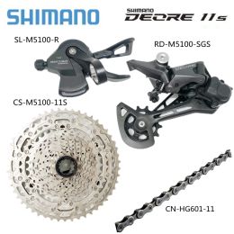 Shimano DEORE M5100 11Speed Groupset Shifter Rear Derailleur cs-m5100 Cassette 42/51T Chain HG601 part for MTB bike 11S groupset