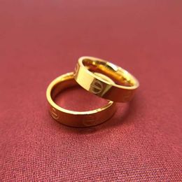 Designer charm Carter Sha Gold Ring Imitation Glossy Face for Women with High Appearance Value Couple Gift Does Not Fade