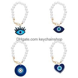 Other Drinkware Evil Eye Charm Accessories Cup For 40Oz Simple Modern Tumbler With Handle Sile Key Chain Drop Delivery Otp5B