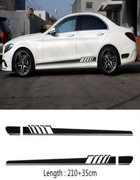 2pcsSet Edition Auto Side Skirt Decoration Sticker For Mercedes Benz C Class W205 C180 C200 C300 C350 C63 AMG5250369