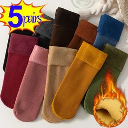 Women Socks 5/3/1Pairs Men Winter Warm Thicken Thermal Snow Boots Floor Home Sleeping Soft Velvet Wool Cashmere Sock