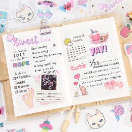 40 Pcs Flowers Totem Memo Stickers Pack Posted It Kawaii Planner Scrapbooking Stickers Stationery Escolar School Supplies